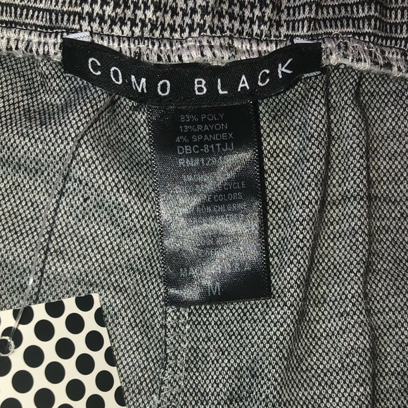 Como Black Houndstooth Cropped Pants - Picture 3 of 4